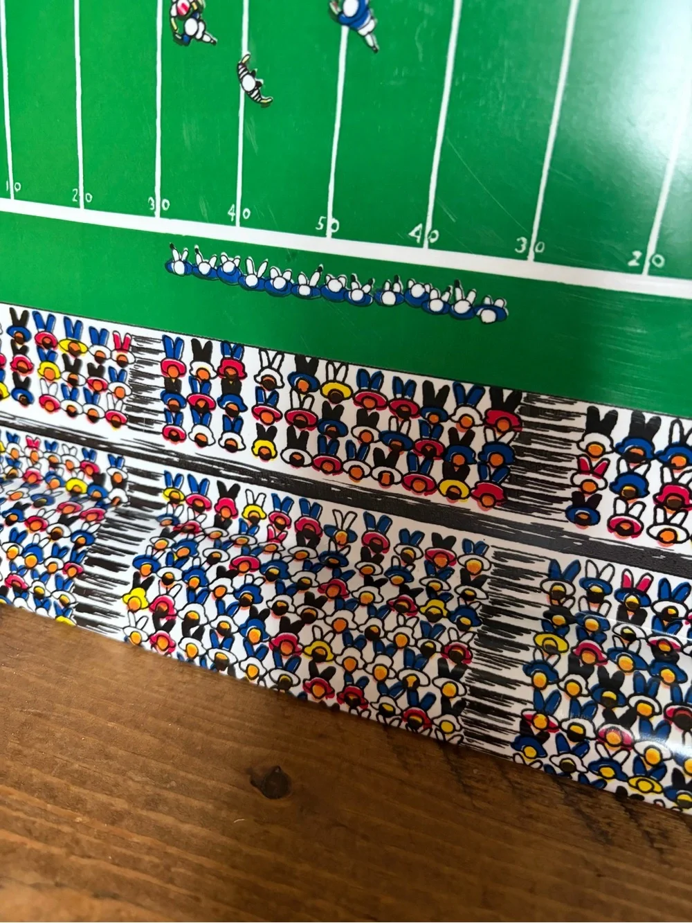 Vintage Football Themed Serving Platter 19x13.5 It’s Cool!
